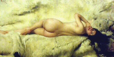 Nudes Digital Art - Nude Lying by Giacomo Grosso
