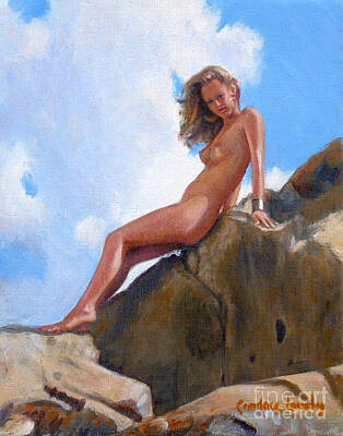 Nudes Royalty-Free and Rights-Managed Images - Nude on the Rocks by Candace Lovely