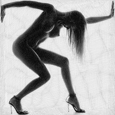 Surrealism Mixed Media - Survive Nude Woman by Tony Rubino