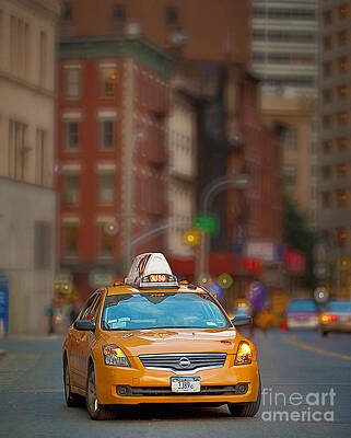City Scenes Digital Art - Taxi by Jerry Fornarotto