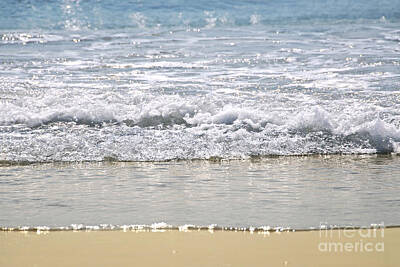 Beach Royalty-Free and Rights-Managed Images - Ocean shore with sparkling waves by Elena Elisseeva