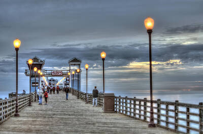 Halloween Elwell - Oceanside Pier at Sunset by Ann Patterson