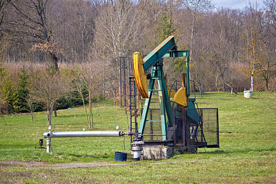 Historical Figures - Oil pump in green nature by Brch Photography