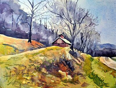 Impressionist Landscapes - Old Country Barn by Spencer Meagher