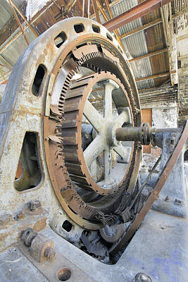 Mother And Child Animals - Old Hydroelectric Power Plant Turbine by Jit Lim