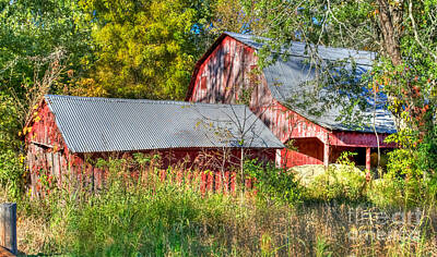 Guns Arms And Weapons - Old red Barn by Peggy Franz