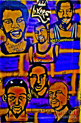 Sports Painting Royalty Free Images - Once A Laker... Royalty-Free Image by Tony B Conscious