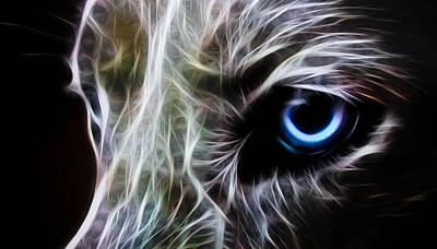 Animals Digital Art Royalty Free Images - One Eye Royalty-Free Image by Aged Pixel