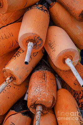 Outdoor Graphic Tees - Orange Buoys by Joe Geraci