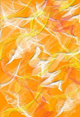 Birds Digital Art - Orange Cream by Flamingo Graphix John Ellis
