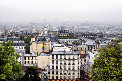 Paris Skyline Photos - Over the Roofs of Paris by Georgia Clare