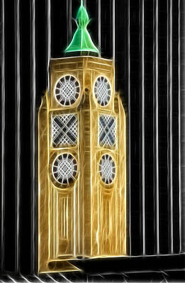 London Skyline Photo Royalty Free Images - OXO Tower Fractals Royalty-Free Image by David French