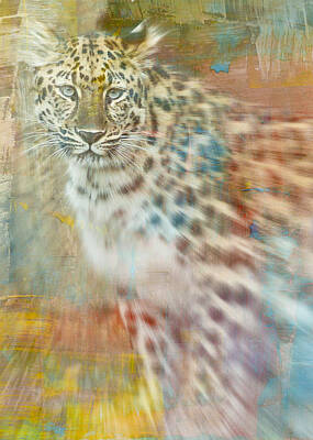 Mammals Mixed Media - Paint Me A Cheetah by Trish Tritz