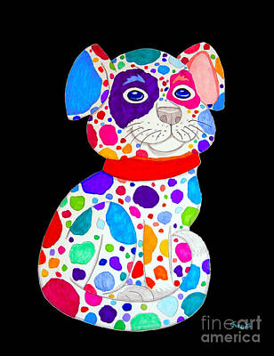 Fantasy Drawings Royalty Free Images - Painted Pooch 2 Royalty-Free Image by Nick Gustafson