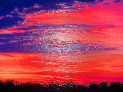 From The Kitchen - Painted Sky by Tina M Wenger