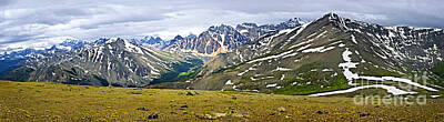 Mountain Photos - Panorama of Rocky Mountains in Jasper National Park by Elena Elisseeva