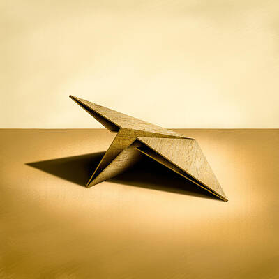 Only Orange Royalty Free Images - Paper Airplanes of Wood 7 Royalty-Free Image by YoPedro