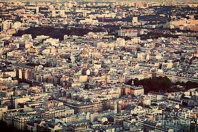 Holiday Cheer Hanukkah - Paris France view from the top on a residential district by Michal Bednarek