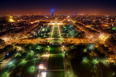 Paris Skyline Photos - Paris view from the Eiffel Tour by Nicolae Feraru
