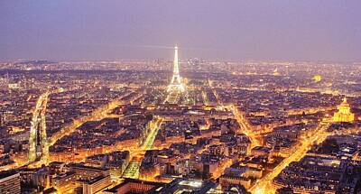 Paris Skyline Royalty Free Images - Parisian Dusk Royalty-Free Image by David Broome