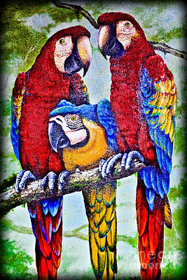 Comedian Drawings Royalty Free Images - Parrot Power Royalty-Free Image by Gary Keesler