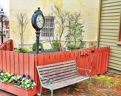 Parks - Patio Bench in Annapolis Maryland  1227 by Jack Schultz