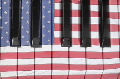 Recently Sold - James Bo Insogna Royalty-Free and Rights-Managed Images - Patriotic Piano keyboard Octave by James BO Insogna