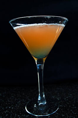 Martini Royalty-Free and Rights-Managed Images - Peach Martini by Jean Booth