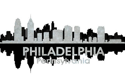 Skylines Mixed Media - Philadelphia PA 4 by Angelina Tamez