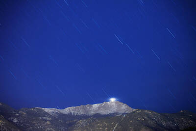 Royalty-Free and Rights-Managed Images - Pikes Peak Under The Stars by Darren White