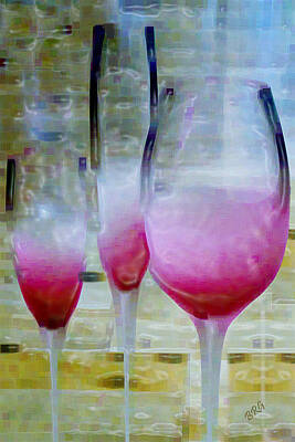 Wine Digital Art - Pink Summer by Ben and Raisa Gertsberg