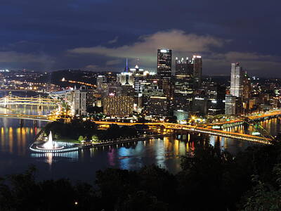 1-war Is Hell - Pittsburgh skyline at night from Mount Washington 4 by Cityscape Photography