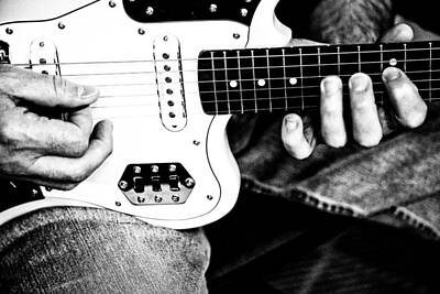 Rock And Roll Photos - Playing The Six Strings by Karol Livote