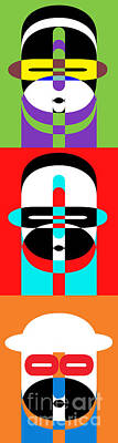 Abstract Photos - Pop Art People Totem by Edward Fielding