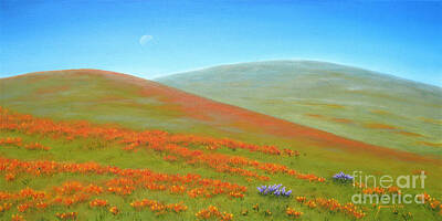 Floral Paintings - Poppy Fields by Jerome Stumphauzer