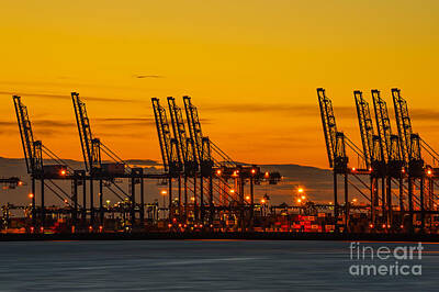 Abstract Skyline Photo Rights Managed Images - Port of Felixstowe Royalty-Free Image by Svetlana Sewell