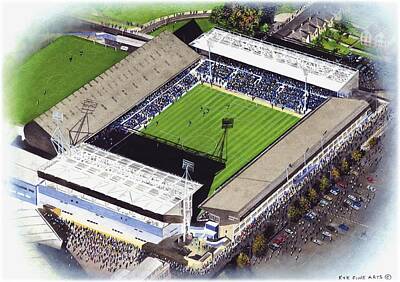 Football Paintings - Portman Road - Ipswich Town by Kevin Fletcher