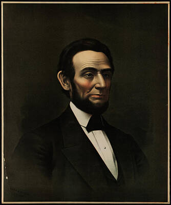 Politicians Paintings - Portrait of Abraham Lincoln by Celestial Images