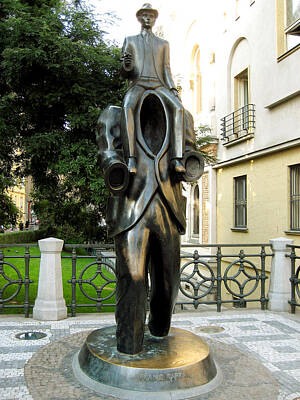 Kitchen Collection Royalty Free Images - Prague Kafka Statue Royalty-Free Image by Leonid Rozenberg