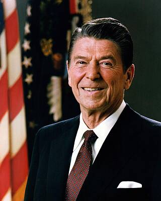 Politicians Digital Art - President Ronald Reagan by Official White House Photograph