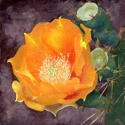 Bonneville Racing - Prickly Pear Blossom by Sue Sill