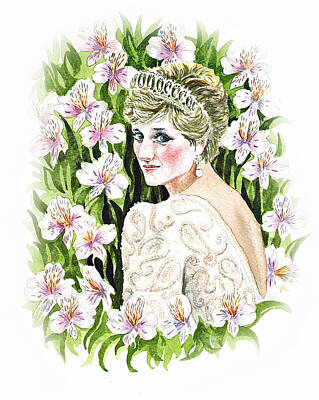 Recently Sold - Lilies Paintings - Princess Diana by Irina Sztukowski