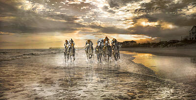Surrealism Photos - Racing Down the Stretch by Betsy Knapp