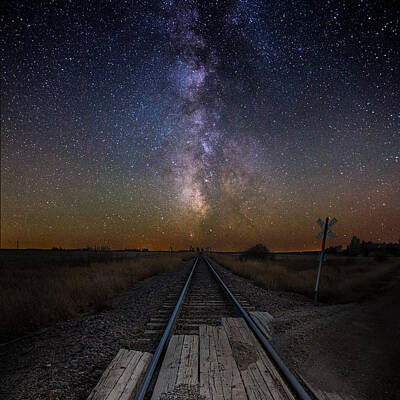 Transportation Royalty-Free and Rights-Managed Images - Railroad Crossing by Aaron J Groen