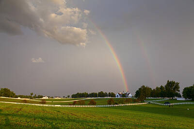 Modern Patterns Rights Managed Images - Rainbow over a horse farm  Royalty-Free Image by Alexey Stiop