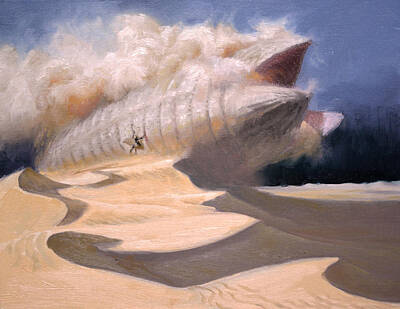 Science Fiction Royalty Free Images - Raising Shai Hulud Royalty-Free Image by Armand Cabrera