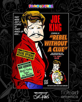 Actors Mixed Media - Rebel Without A Clue by Joe King