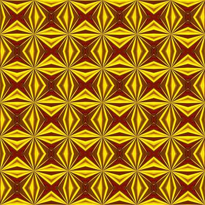 Christmas Ornaments - Red and Gold Foil Effect Checked Pattern by Taiche Acrylic Art