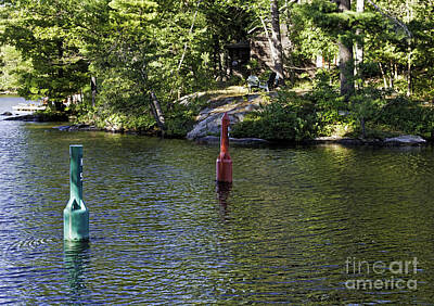 Lego Art - Red and green Buoys by Les Palenik