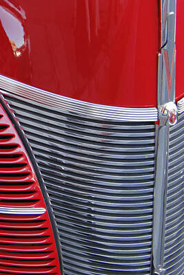Studio Grafika Patterns Rights Managed Images - Red Ford Deluxe Grille Royalty-Free Image by Ben and Raisa Gertsberg